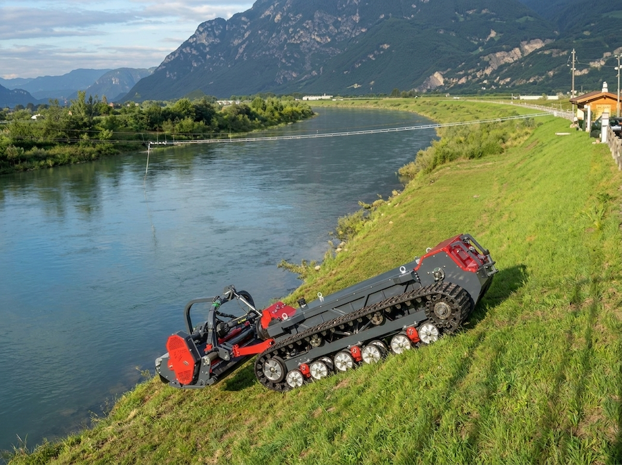 Riverbank mowing