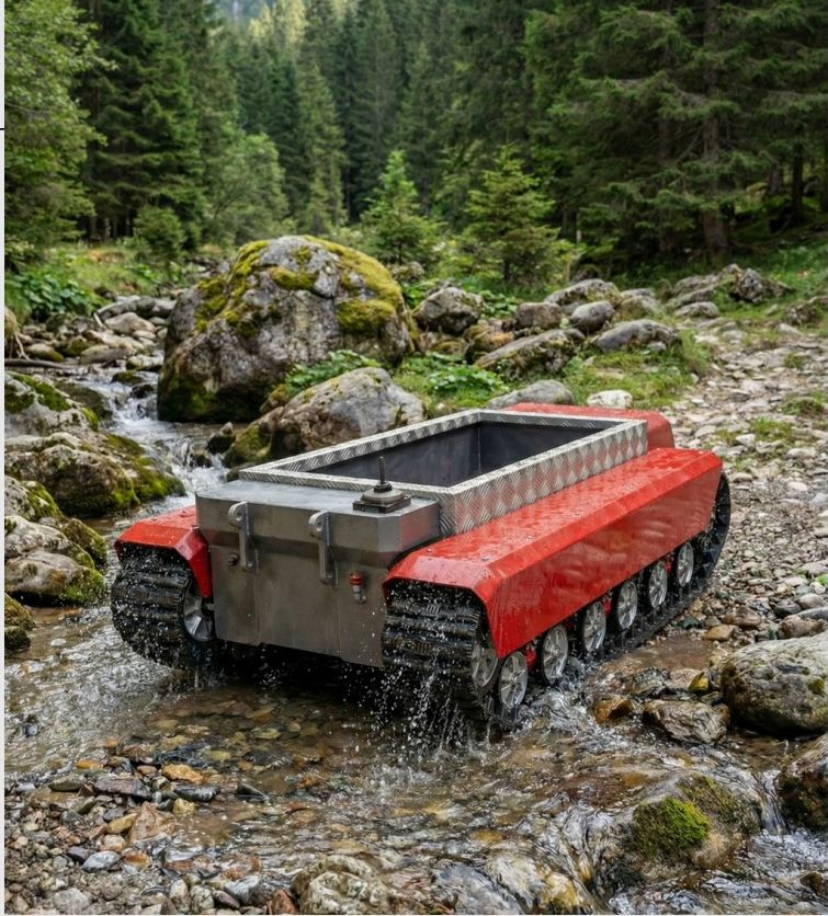 EVRAN-X fording a mountain stream
