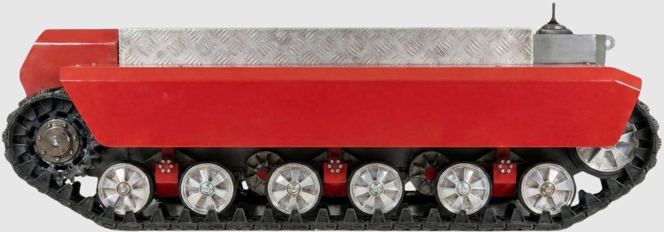 EVRAN-X side profile showing track and roller assembly
